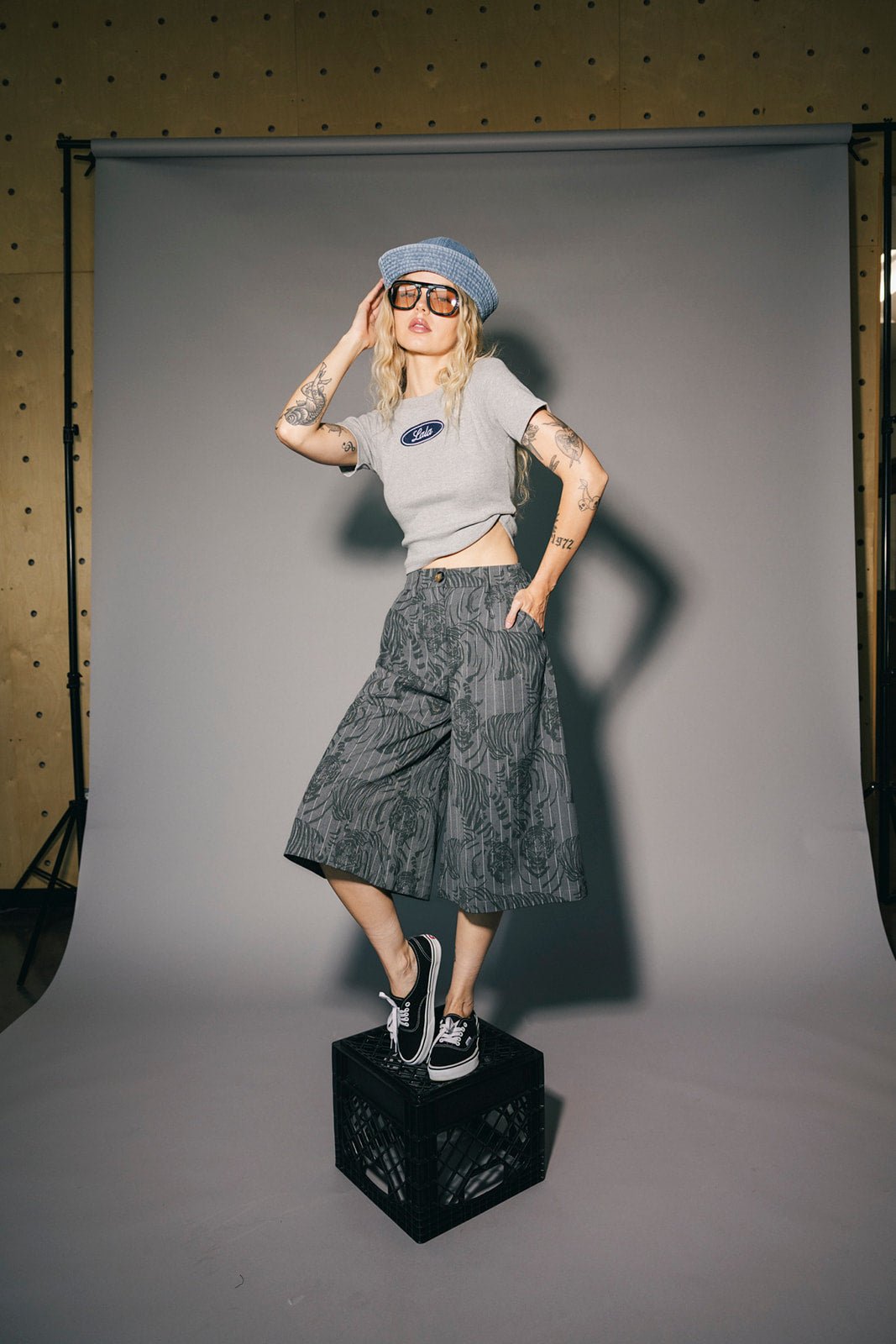 Big Cat Pinstripe Culotte Trouser Shorts - Dressed in Lala