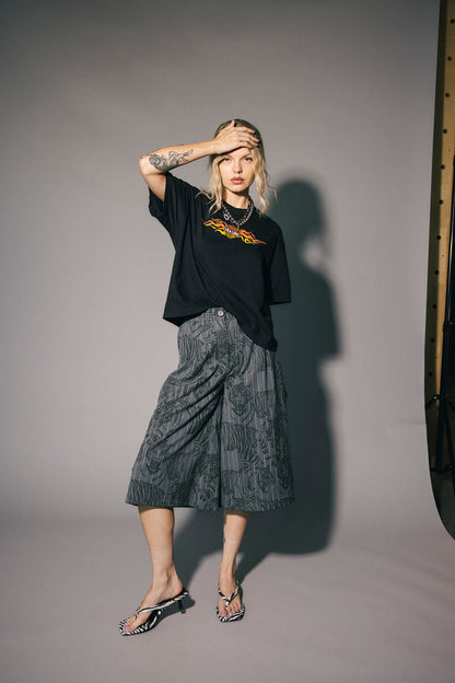 Big Cat Pinstripe Culotte Trouser Shorts - Dressed in Lala