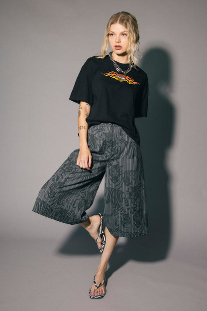 Big Cat Pinstripe Culotte Trouser Shorts - Dressed in Lala