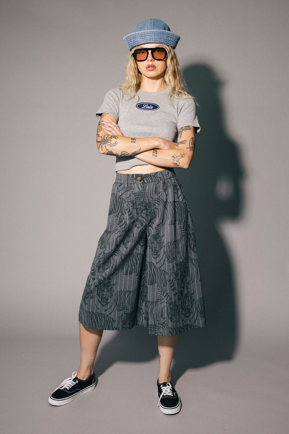 Big Cat Pinstripe Culotte Trouser Shorts - Dressed in Lala