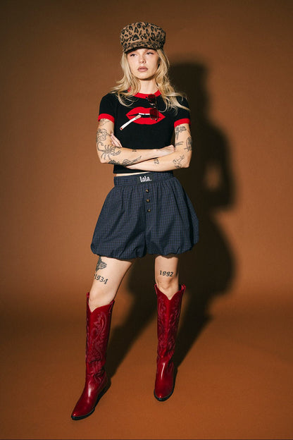 Big Heart Bloomer Boxer Shorts in Dark Whimsy - Dressed in Lala