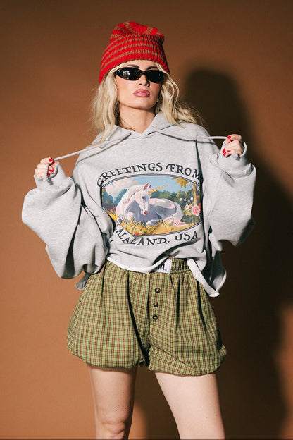 Big Heart Bloomer Boxer Shorts in Olive Green - Dressed in Lala