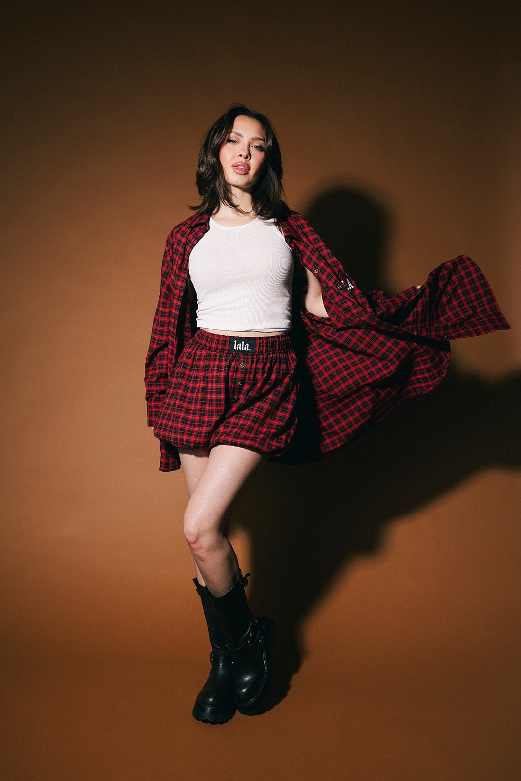 Big Heart Bloomer Boxer Shorts in Red - Dressed in Lala