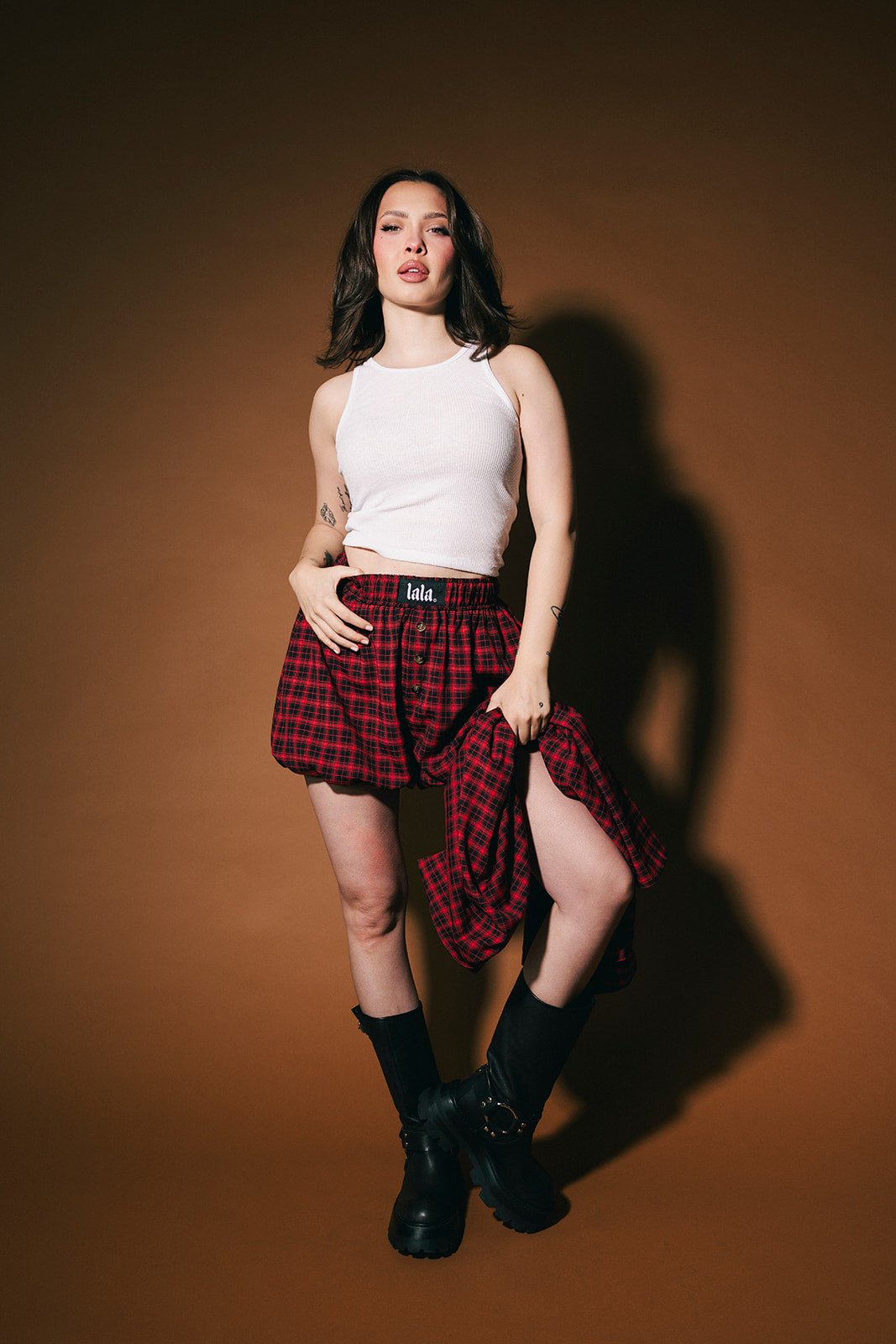 Big Heart Bloomer Boxer Shorts in Red - Dressed in Lala