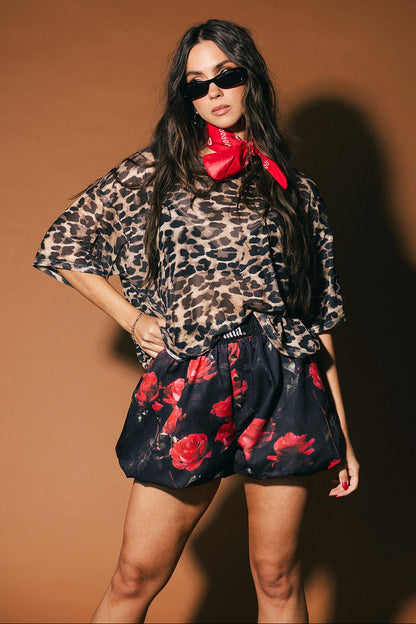 Big Heart Bloomer Boxer Shorts in Roses - Dressed in Lala