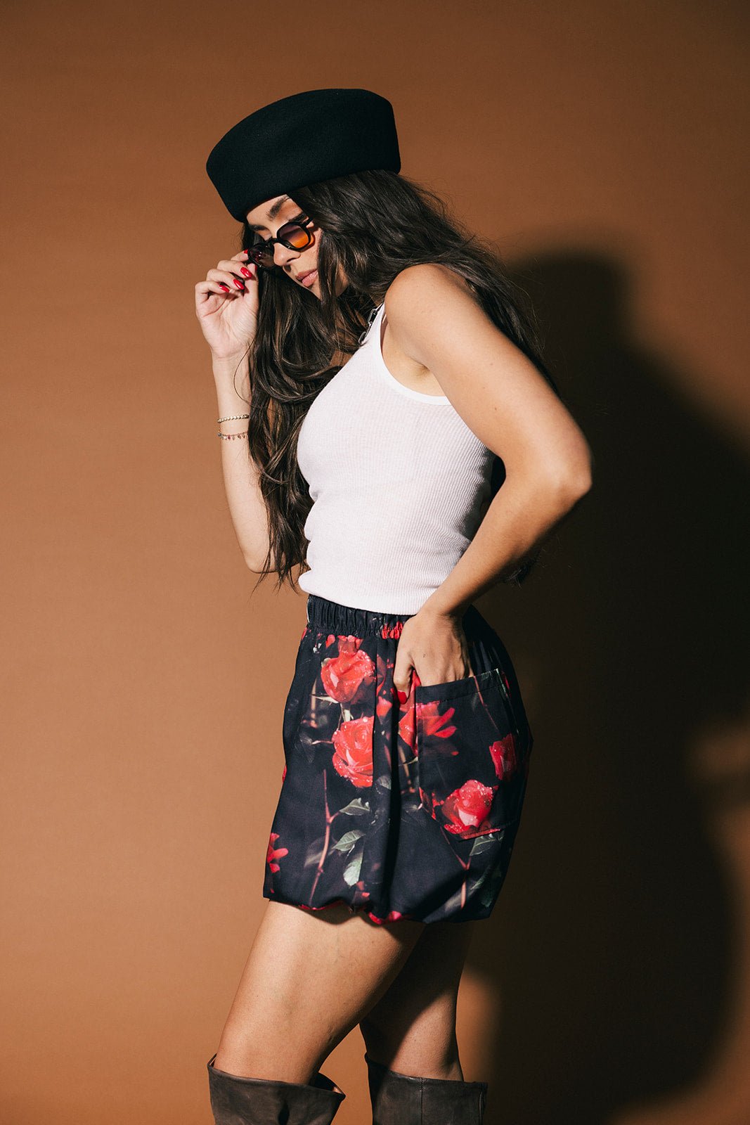 Big Heart Bloomer Boxer Shorts in Roses - Dressed in Lala