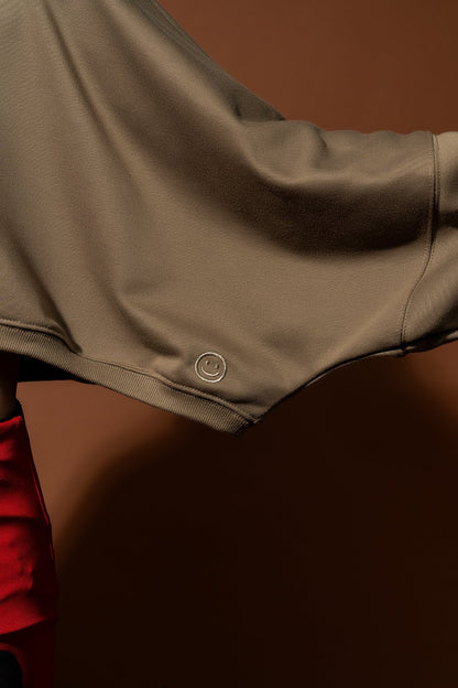Brat Cropped Pullover in Moody Fog - Dressed in Lala