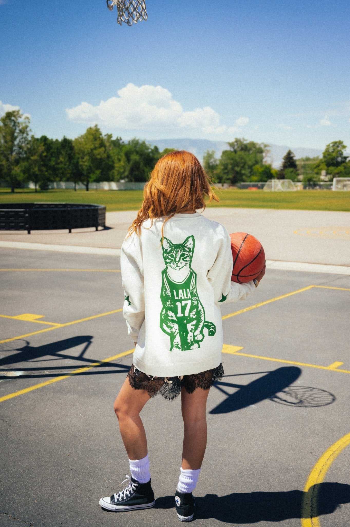 Cat - letic Club Oversized Pullover - Dressed in Lala