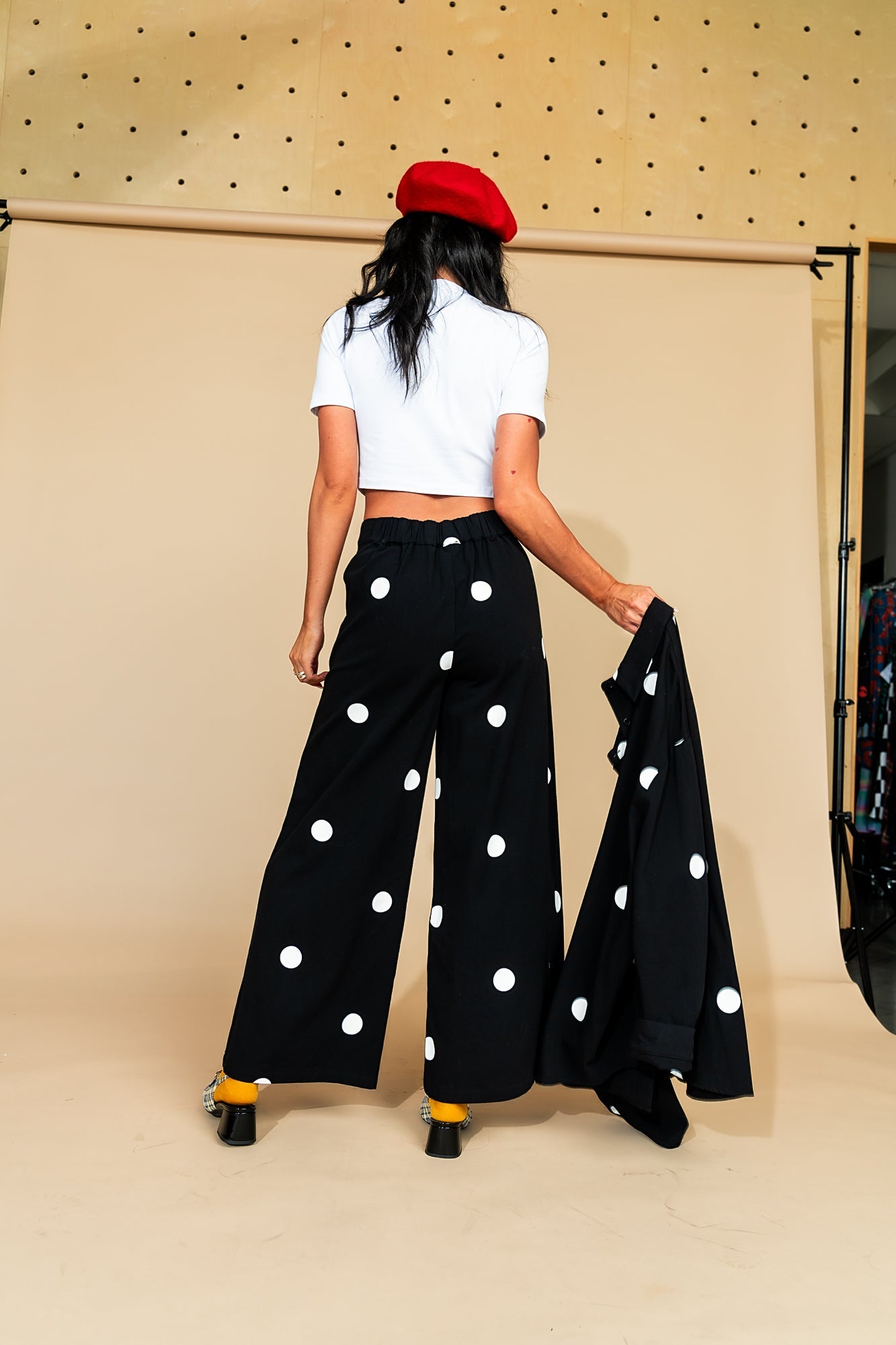 Cause a Scene Wide Leg Pants in Polka Dot - Dressed in Lala