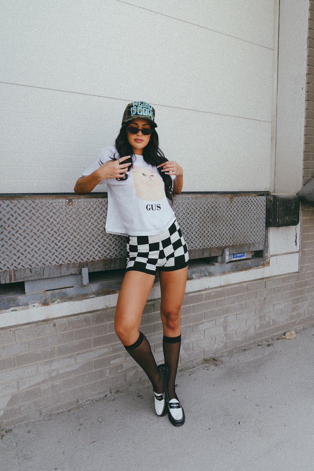 Cha Cha Checkerboard Knit Hot Pants - Dressed in Lala