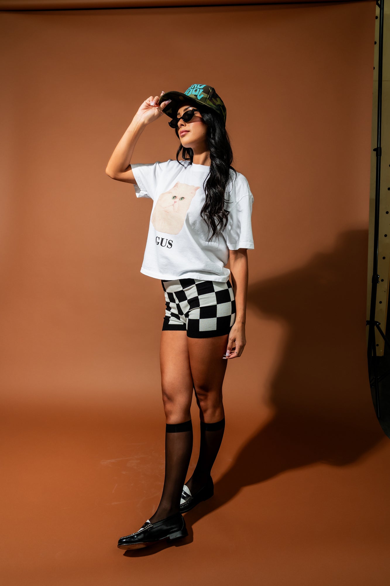 Cha Cha Checkerboard Knit Hot Pants - Dressed in Lala