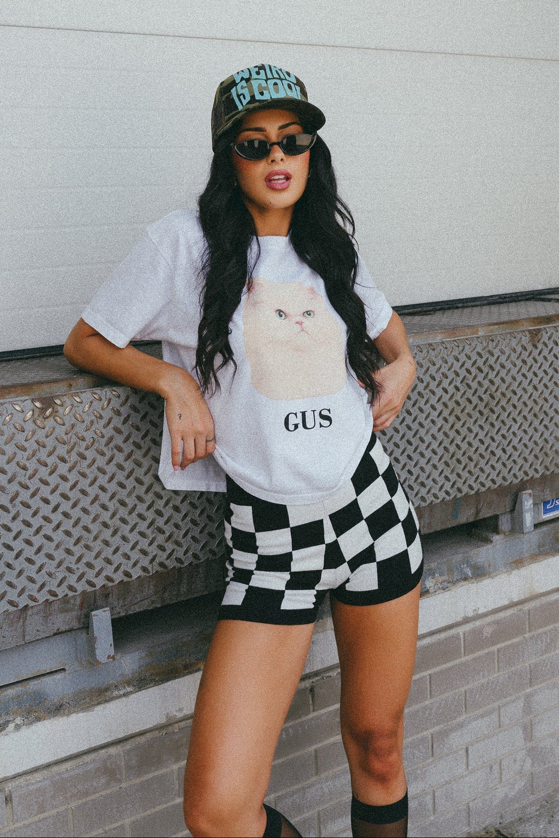 Cha Cha Checkerboard Knit Hot Pants - Dressed in Lala