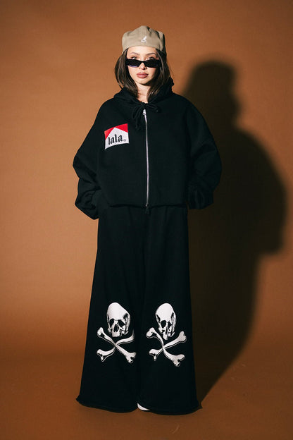 Cross My Heart Cropped Zip Up Hoodie - Dressed in Lala