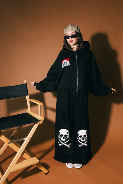 Cross My Heart Cropped Zip Up Hoodie - Dressed in Lala