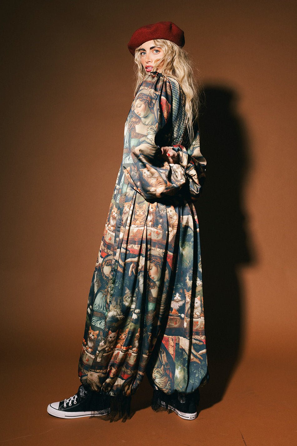 Cult of Cats Satin Bloomer Jumpsuit - Dressed in Lala