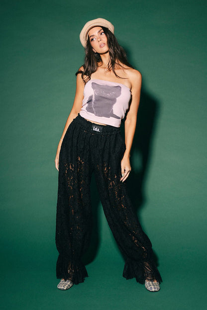Dancing in the Moonlight Lace Bloomer Pants in Black - Dressed in Lala