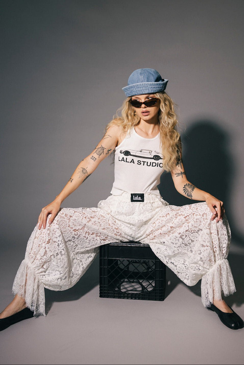 Dancing in the Moonlight Lace Bloomer Pants in White - Dressed in Lala
