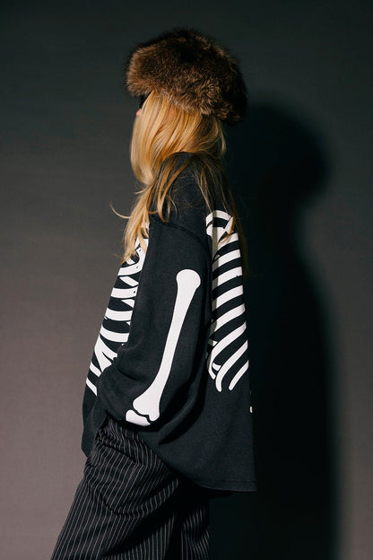Dead Serious Oversized Thermal in Vintage Black - Dressed in Lala