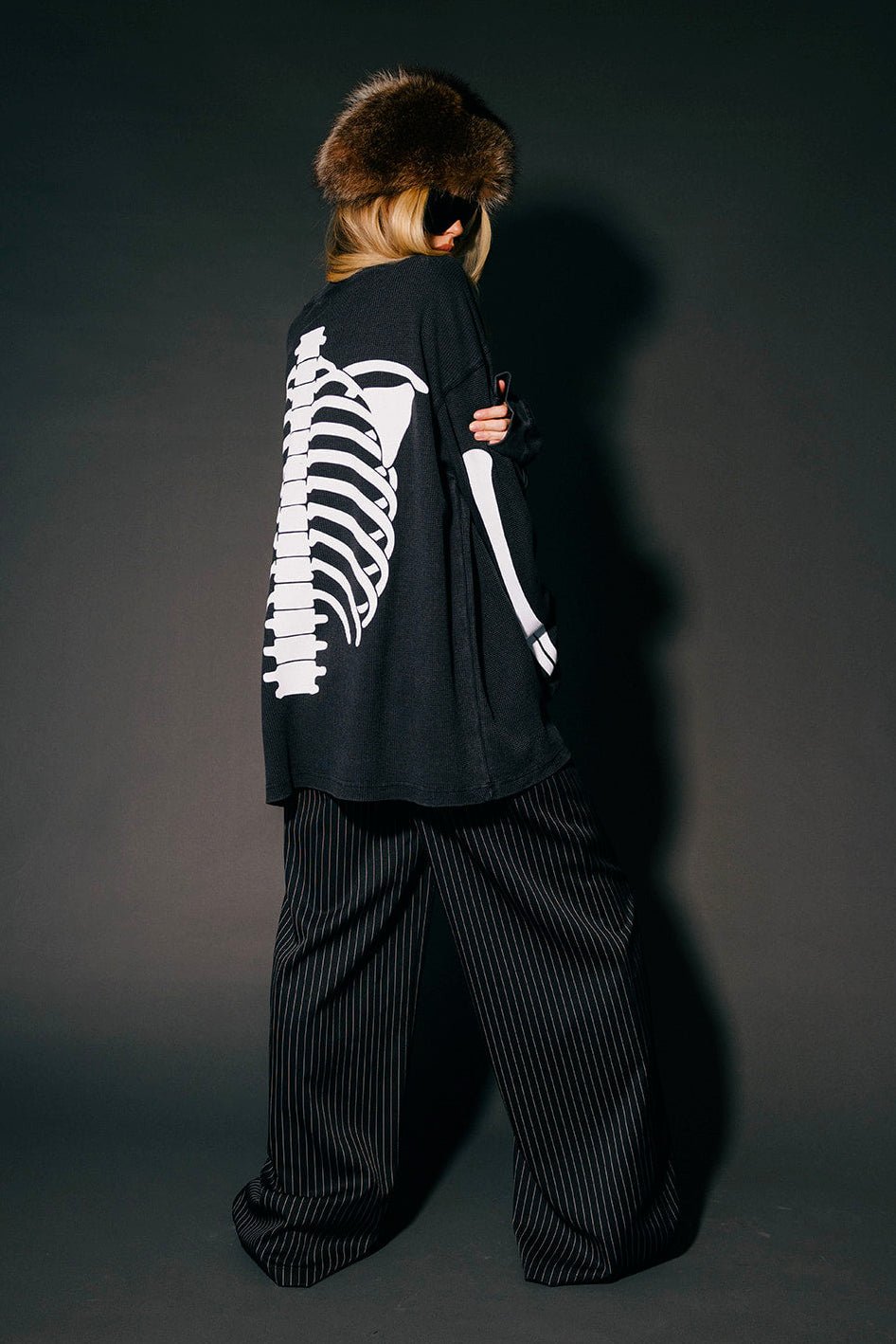 Dead Serious Oversized Thermal in Vintage Black - Dressed in Lala