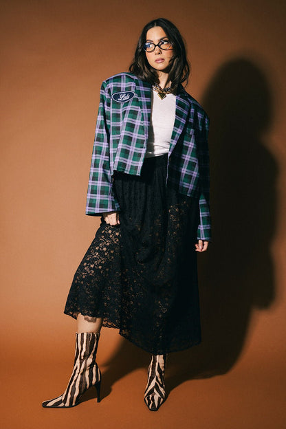 Dear Diary Cropped Boxy Blazer - Dressed in Lala