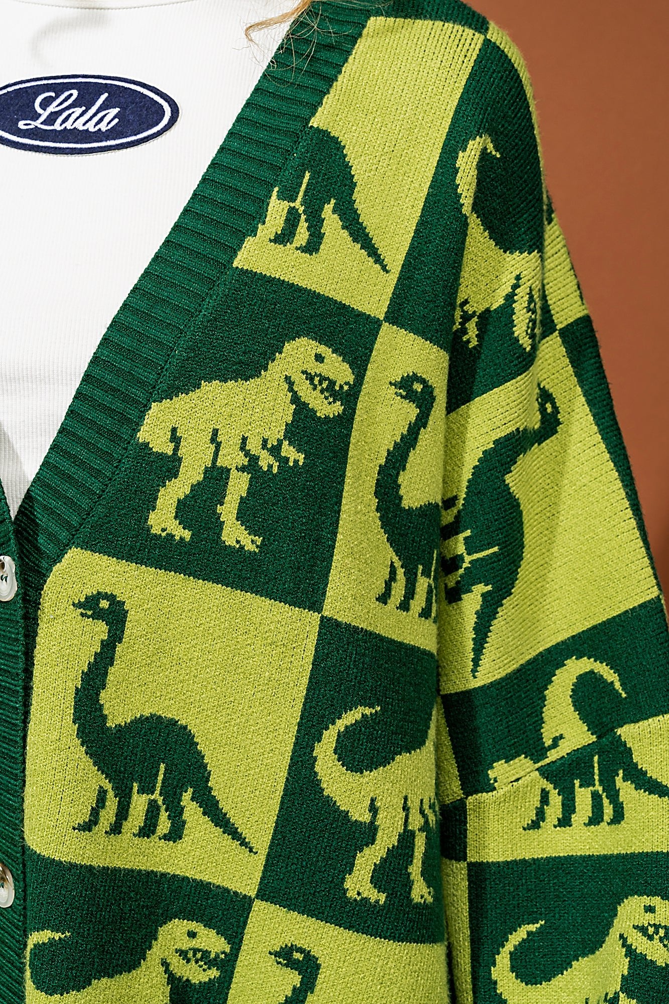 Dino Drama Oversized Cardigan - Dressed in Lala