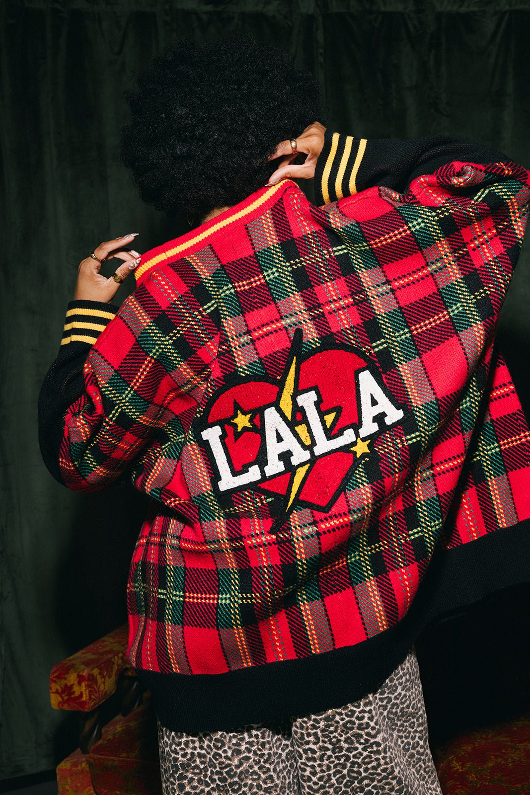 Do It Madly Patched Oversized Plaid Cardigan - Dressed in Lala