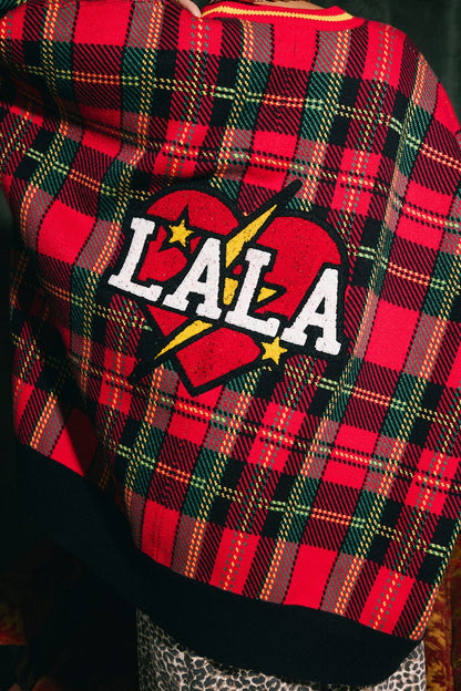 Do It Madly Patched Oversized Plaid Cardigan - Dressed in Lala