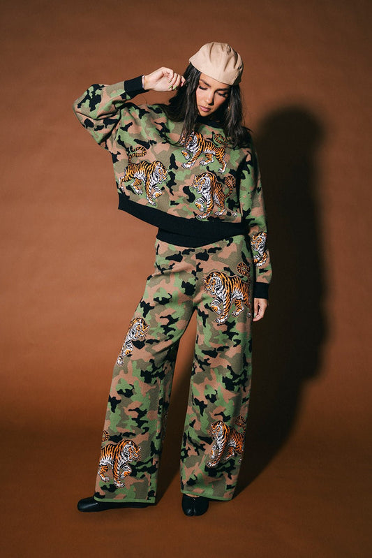 Do You Even See Me Camo Knit Matching Set - Dressed in Lala