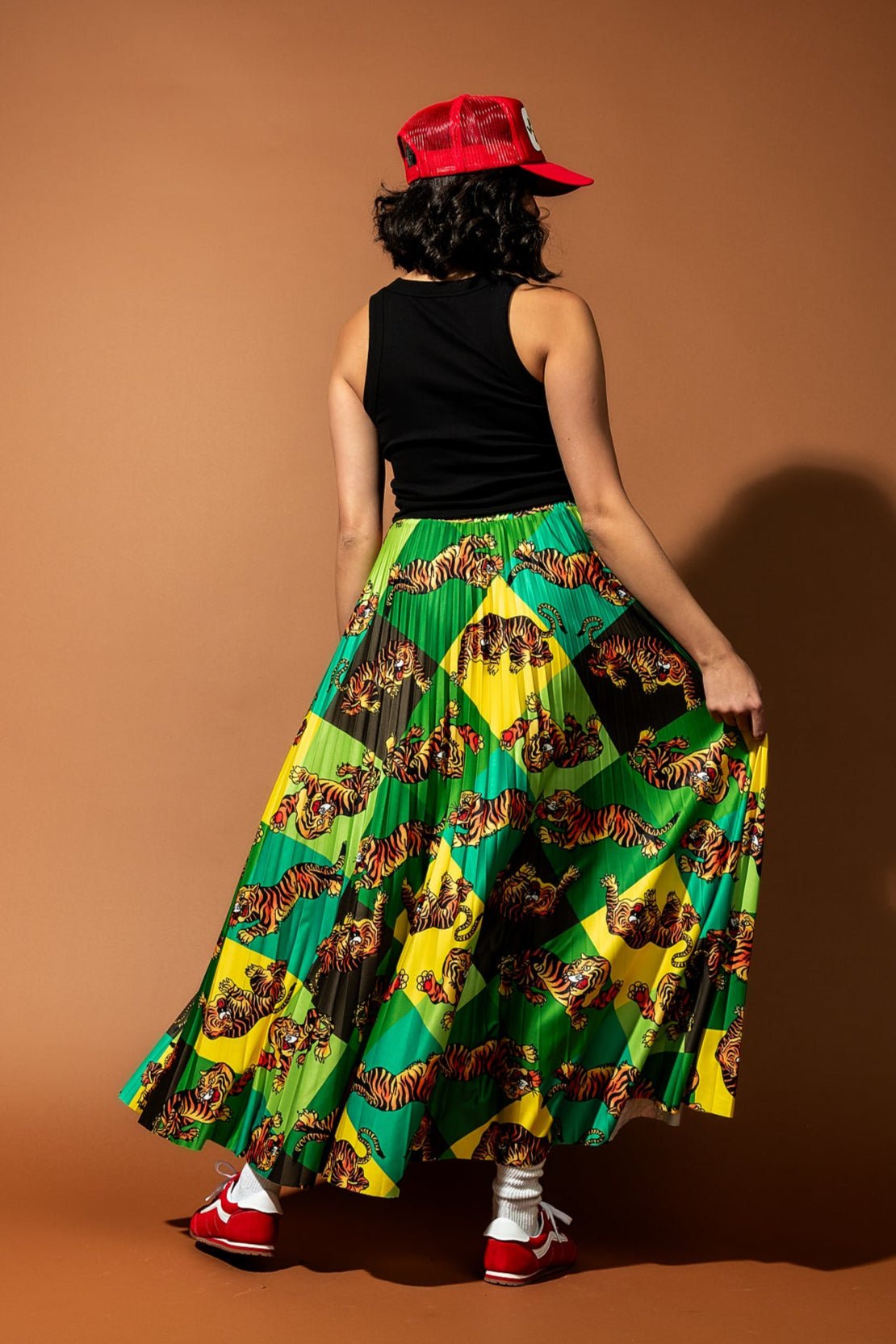 Don't Let Them Tame You Harlequin Pleated Midi Skirt - Dressed in Lala