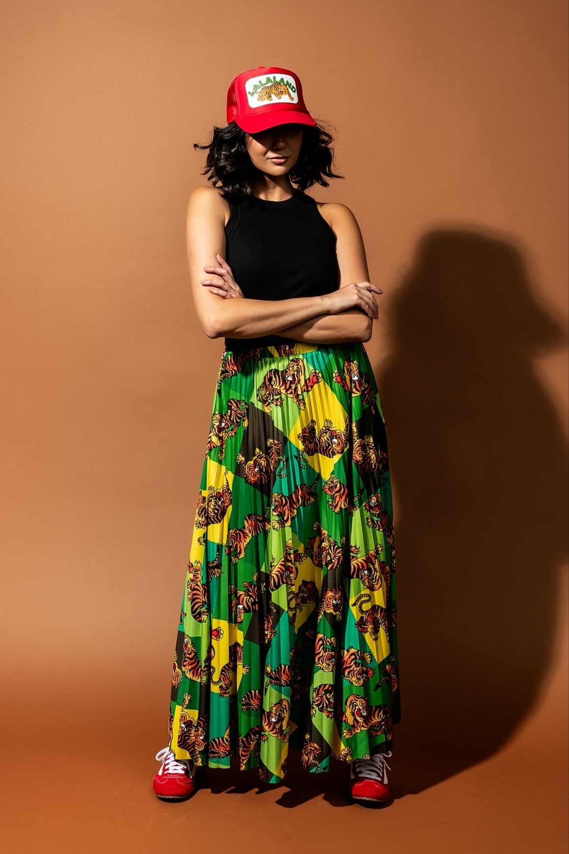 Don't Let Them Tame You Harlequin Pleated Midi Skirt - Dressed in Lala
