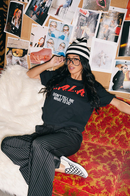 Don't Tell Me What To Do Crop Tee - Dressed in Lala