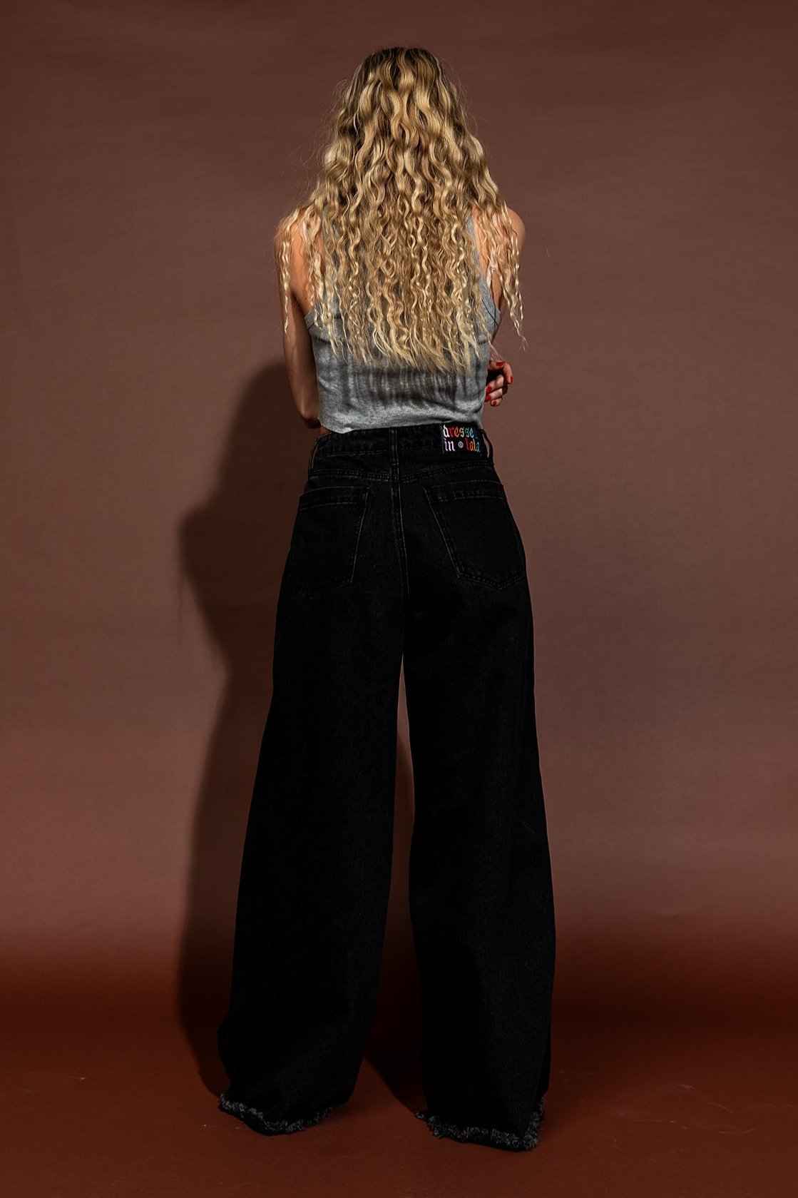 Effortlessly Cool Wide Leg Denim in Throwback Black - Dressed in Lala