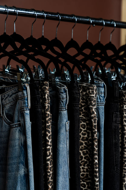 Effortlessly Cool Wide Leg Denim in Vintage Blue - Dressed in Lala