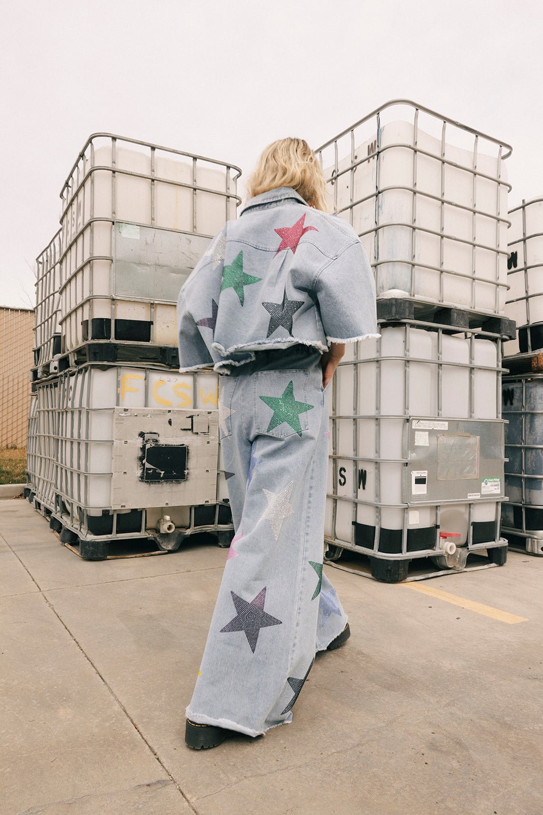 Electric Lover Oversized Denim Shirt Jacket - Dressed in Lala