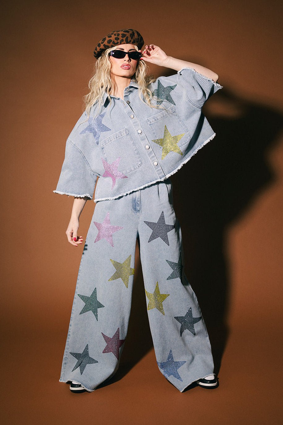 Electric Lover Oversized Denim Shirt Jacket - Dressed in Lala