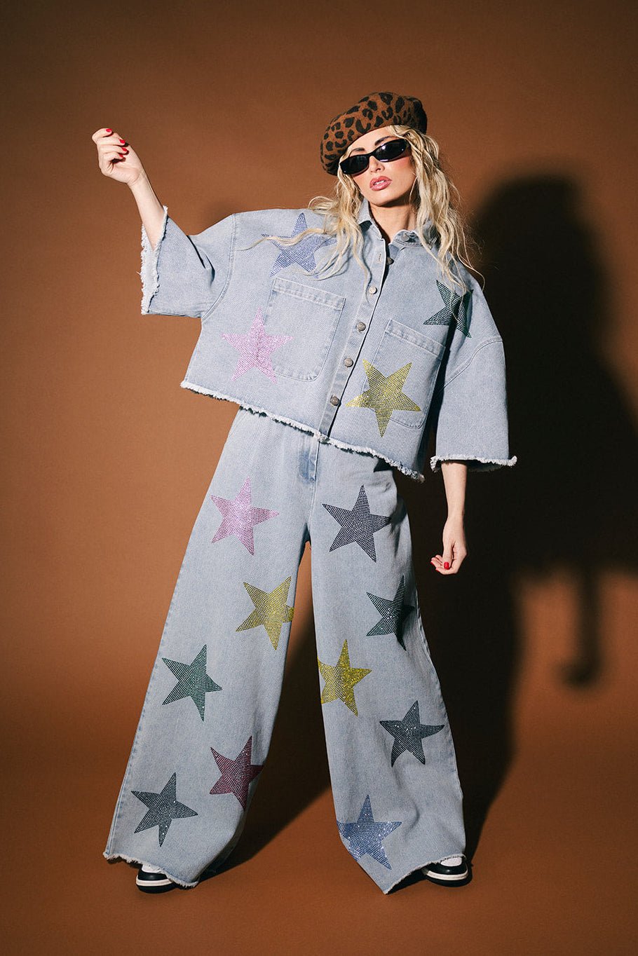 Electric Lover Oversized Denim Shirt Jacket - Dressed in Lala