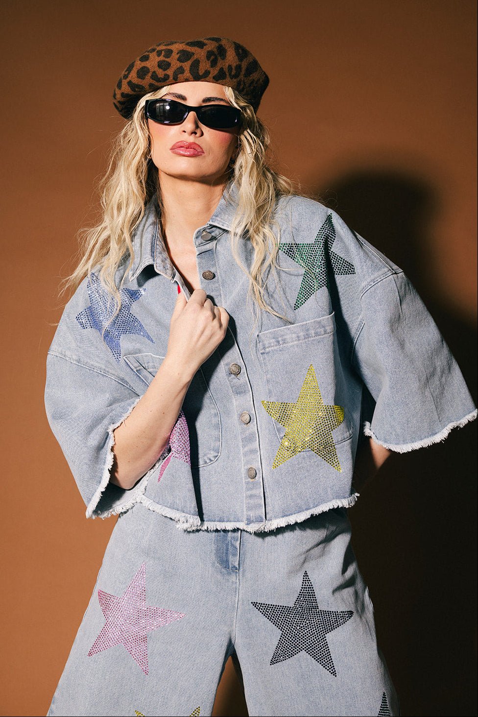 Electric Lover Oversized Denim Shirt Jacket - Dressed in Lala