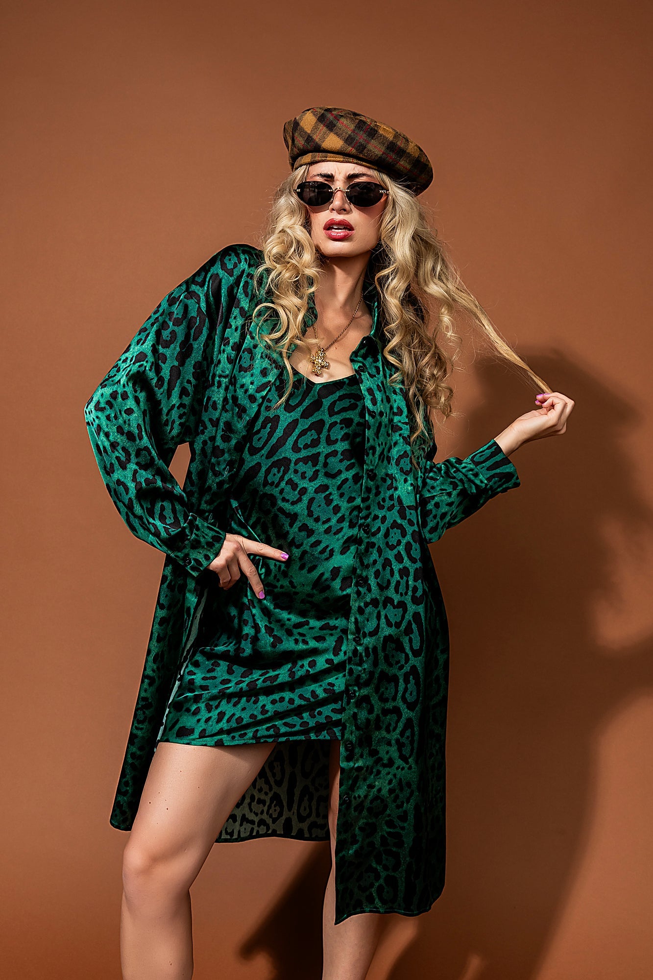 Emerald City Satin Dress + Duster Set - Dressed in Lala