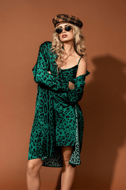 Emerald City Satin Dress + Duster Set - Dressed in Lala