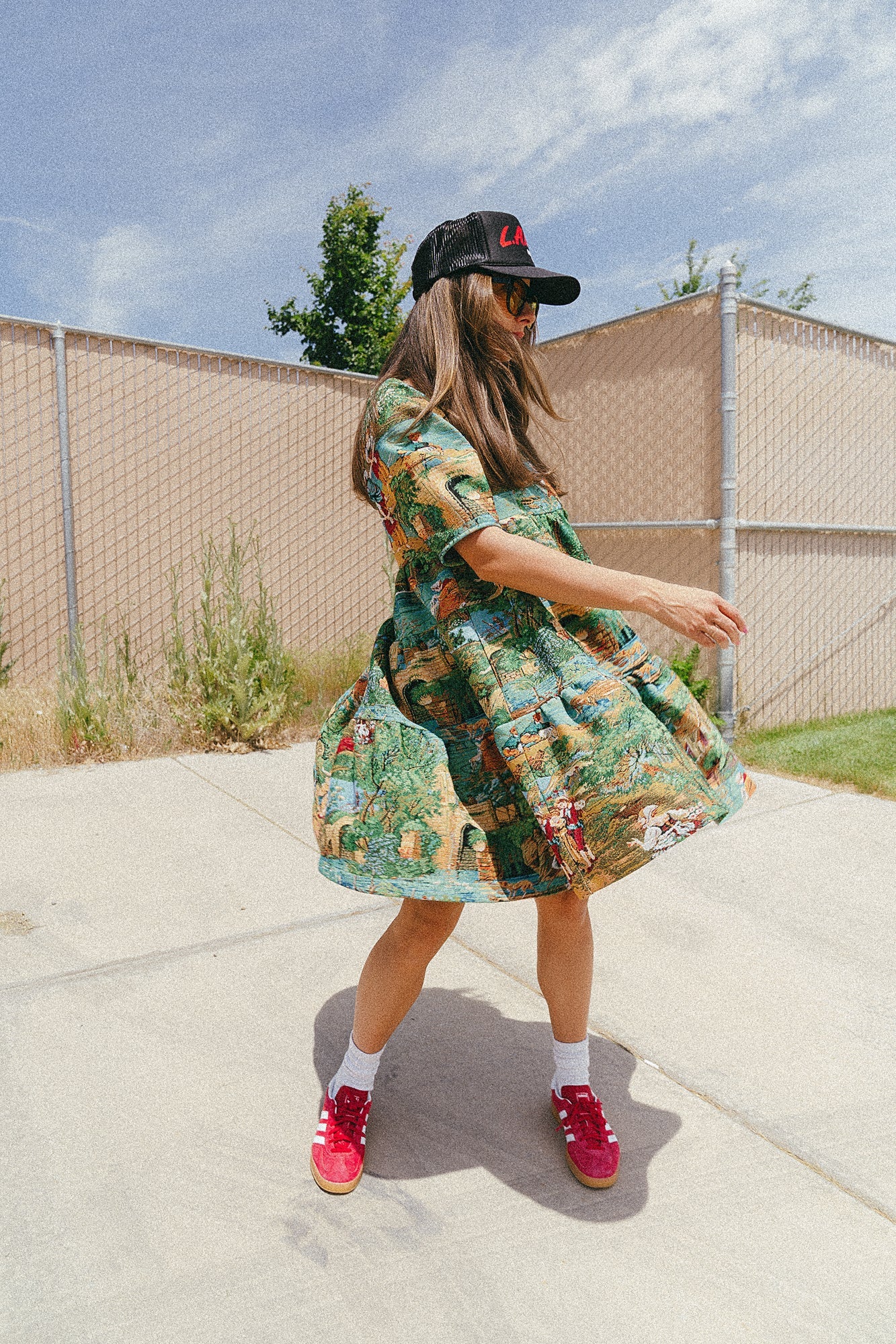 Estate Sale Jacquard Babydoll Dress in Grass is Greener - Dressed in Lala