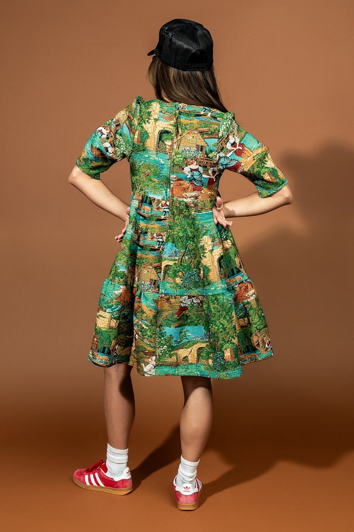 Estate Sale Jacquard Babydoll Dress in Grass is Greener - Dressed in Lala