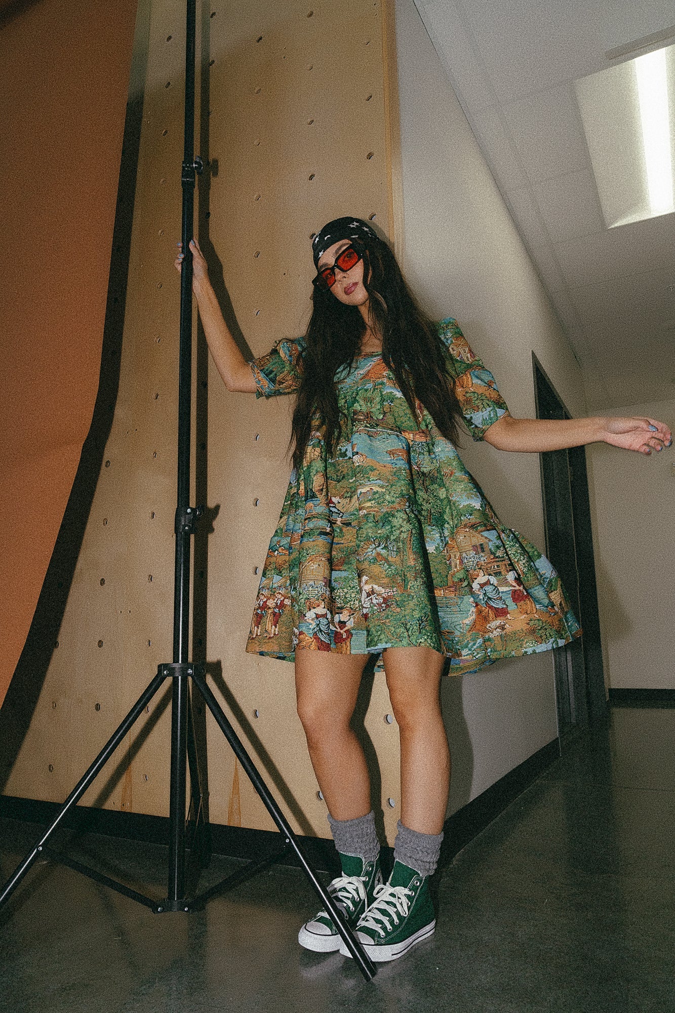 Estate Sale Jacquard Babydoll Dress in Grass is Greener - Dressed in Lala