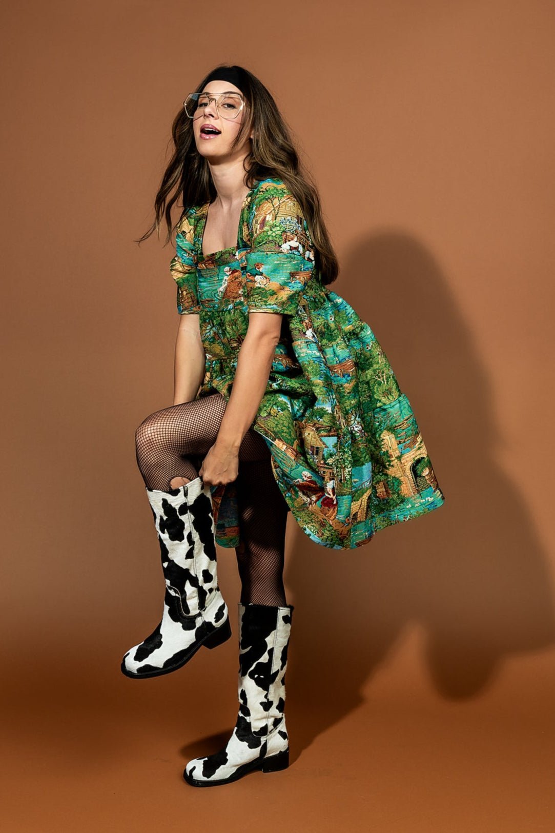 Estate Sale Jacquard Babydoll Dress in Grass is Greener - Dressed in Lala