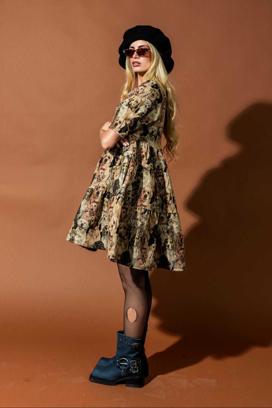 Estate Sale Jacquard Mini Dress in Sit Stay Slay - Dressed in Lala