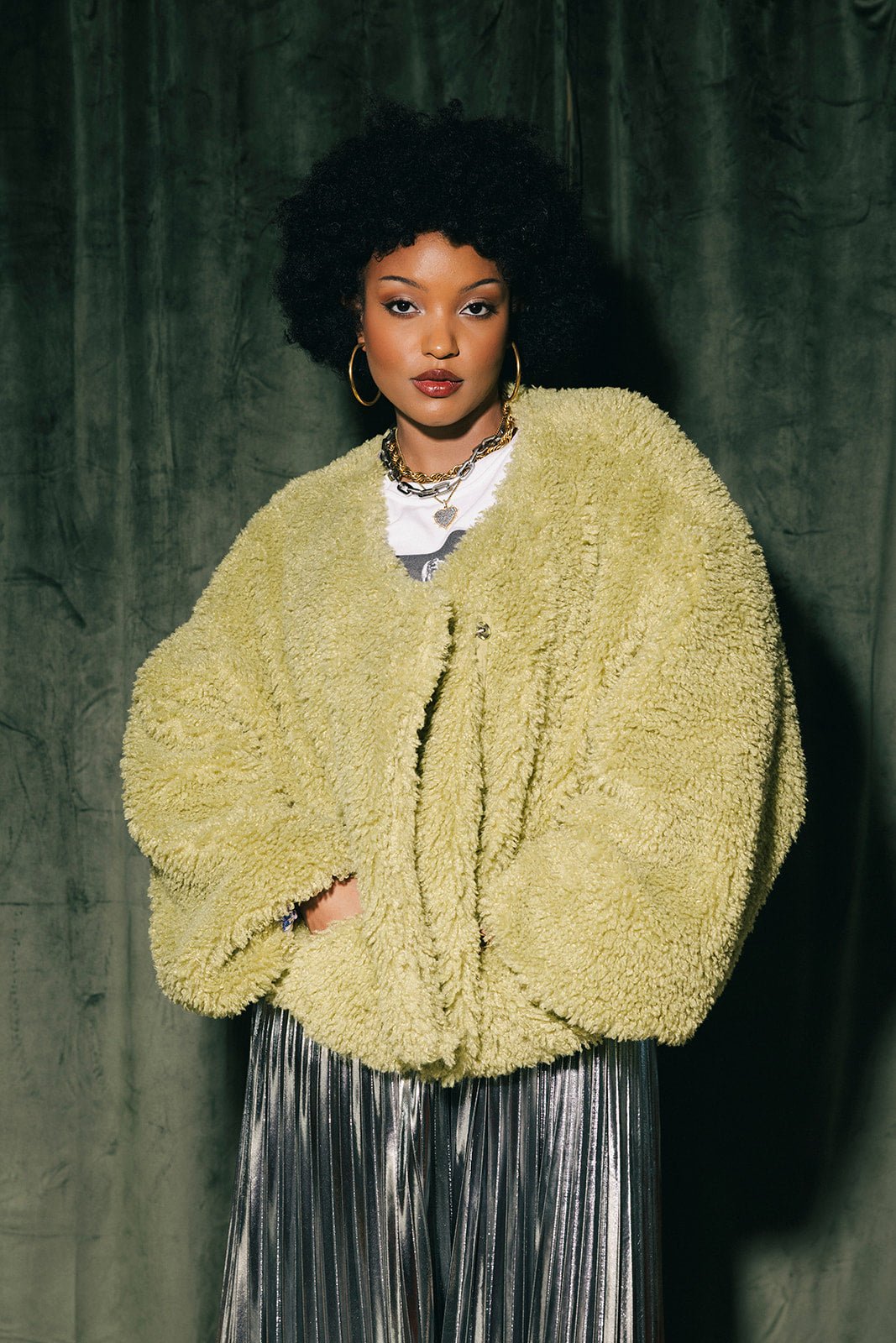 Fan Theories Faux Fur Coat - Dressed in Lala