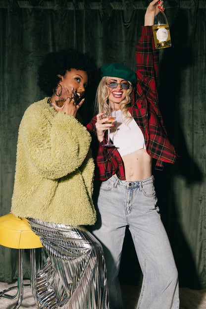 Fan Theories Faux Fur Coat - Dressed in Lala