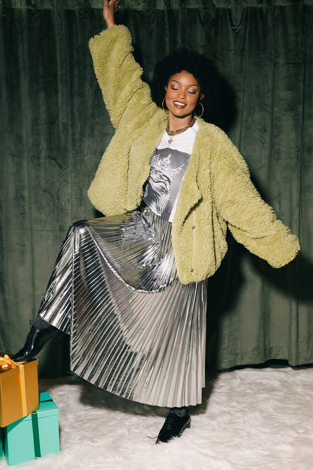 Fan Theories Faux Fur Coat - Dressed in Lala