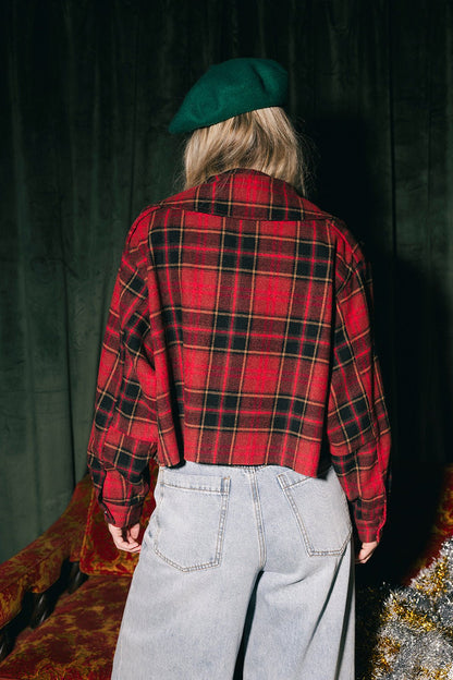 Father Figure Plaid Cropped Trench - Dressed in Lala