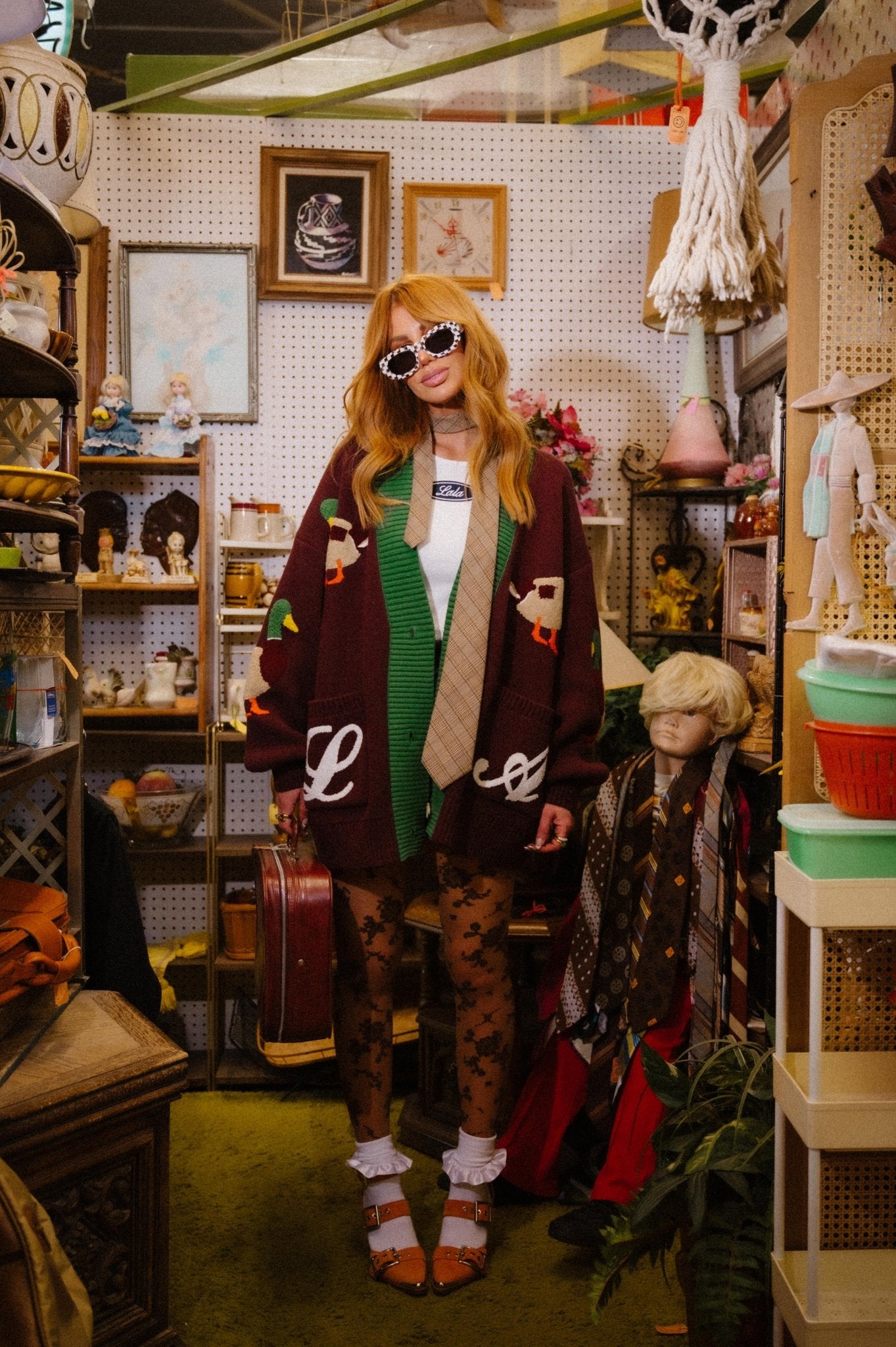 For Duck's Sake Patched Varsity Cardigan *SHIPS 9/29* - Dressed in Lala