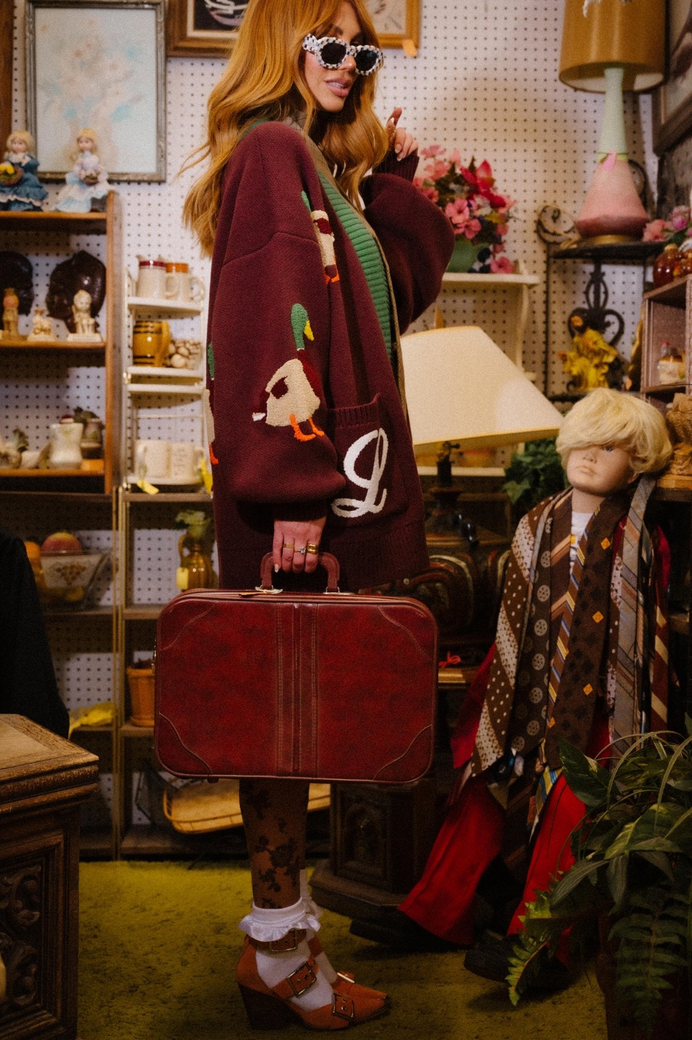 For Duck's Sake Patched Varsity Cardigan *SHIPS 9/29* - Dressed in Lala